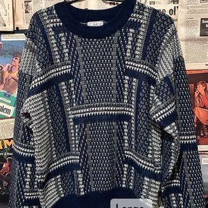 Vintage 80s 90s colorblock stripe sweater